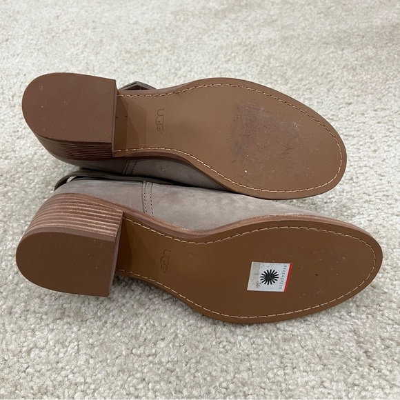 Ugg Australia Women Elora Sahara Gray Suede Ankle Boots Booties Sz 9.5 1019148, - Picture 9 of 16